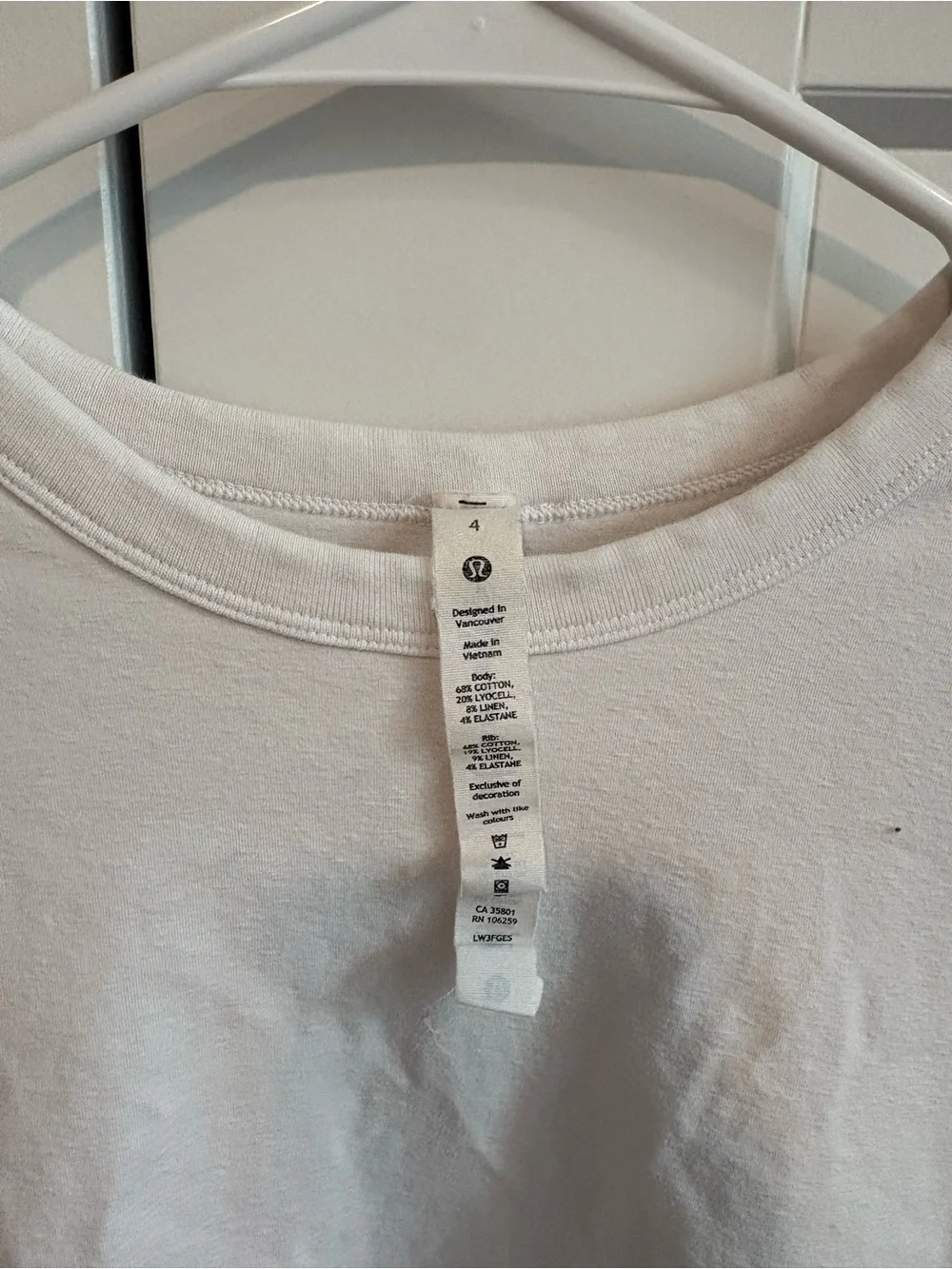 lululemon athletica White Crewneck Tee